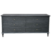 Hamilton Furniture Harland Oak Wood 6 Drawer Chest