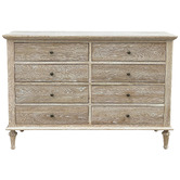 Hamilton Furniture Harland Oak Wood 8 Drawer Chest