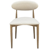 Hamilton Furniture Lewis Oak Wood &amp; Linen Dining Chairs