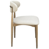 Hamilton Furniture Lewis Oak Wood &amp; Linen Dining Chairs