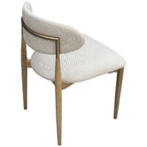 Hamilton Furniture Lewis Oak Wood &amp; Linen Dining Chairs