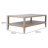 Hamilton Furniture Cameron Oak Wood Coffee Table