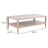 Hamilton Furniture Cameron Oak Wood Coffee Table
