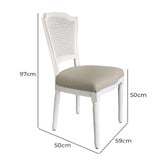 Hamilton Furniture McKenna Birch Wood &amp; Linen Dining Chairs