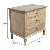Hamilton Furniture Harland Oak Wood Bedside Table