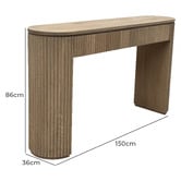 Hamilton Furniture Anderson Oak Wood Console Table