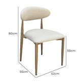 Hamilton Furniture Lewis Oak Wood &amp; Linen Dining Chairs