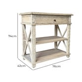 Hamilton Furniture Mildred Oak Wood Bedside Table