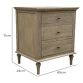 Hamilton Furniture Harland Oak Wood Bedside Table