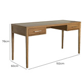 Hamilton Furniture French Oak Wood Writing Desk