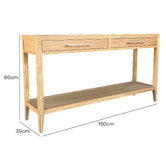 Hamilton Furniture French Oak Wood Console Table