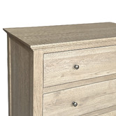 Hamilton Furniture Evelyn 5 Drawer Oak Wood Tallboy