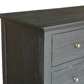 Hamilton Furniture Evelyn 5 Drawer Oak Wood Tallboy