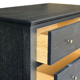 Hamilton Furniture Evelyn 5 Drawer Oak Wood Tallboy