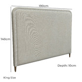 Hamilton Furniture Ophelia Linen Curved Bedhead