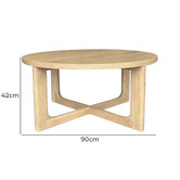 Hamilton Furniture Emery Oak Wood Coffee Table