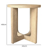 Hamilton Furniture Emery Oak Wood Side Table