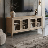Hamilton Furniture Balto 4 Door Oak Wood TV Unit