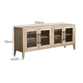 Hamilton Furniture Balto 4 Door Oak Wood TV Unit