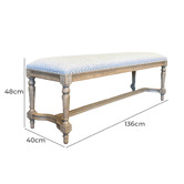 Hamilton Furniture Luna Linen Ottoman Bench