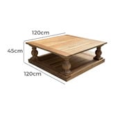 Hamilton Furniture Olivia Square Recycled Elm Wood Coffee Table