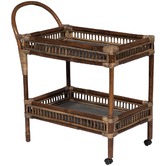 Bayview Living Seville Rattan &amp; Bamboo Tea Cart