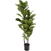 Bayview Living 133cm Potted Faux Fiddle Leaf Tree