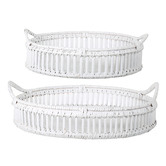 Bayview Living 2 Piece Bahama Rattan Tray Set