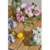 Bayview Living 30cm Faux Peony with Glass Vase