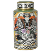 Bayview Living Zebra Ceramic Jar