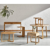 Bayview Living Ollie Oak Wood Side Table