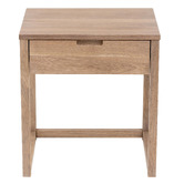 Bayview Living Rustic Olwen Oak Wood Bedside Table