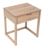 Bayview Living Rustic Olwen Oak Wood Bedside Table