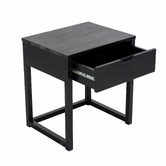 Bayview Living Rustic Olwen Oak Wood Bedside Table