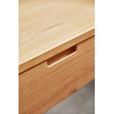 Bayview Living Rustic Olwen Oak Wood Bedside Table