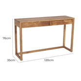 Bayview Living Olwen Oak Wood Console Table
