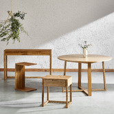 BayviewLiving Olwen Oak Wood Console Table | Temple & Webster