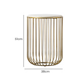 Bayview Living Xyon Metal &amp; Marble Side Table