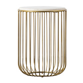 Bayview Living Xyon Metal &amp; Marble Side Table
