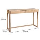 Bayview Living Olwen Oak Wood Console Table