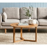 Bayview Living Olwen Round Oak Wood Coffee Table