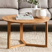 Bayview Living Olwen Round Oak Wood Coffee Table