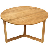 Bayview Living Olwen Round Oak Wood Coffee Table