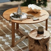 Bayview Living Olwen Round Oak Wood Coffee Table