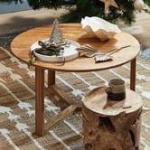 Bayview Living Olwen Round Oak Wood Coffee Table