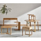 Bayview Living Olwen Round Oak Wood Coffee Table