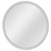 Bayview Living Octavio Round Oak Wood Wall Mirror