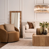 Bayview Living Ayers Oak Wood Full Length Mirror