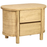 Bayview Living Stevenson Rubberwood Bedside Table