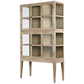Bayview Living Thomas 6 Door Oak Wood Display Cabinet